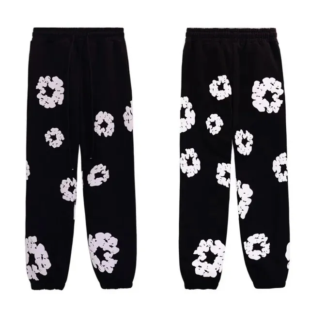 Balenciaga Printed Sweatpants Floral Logo Print