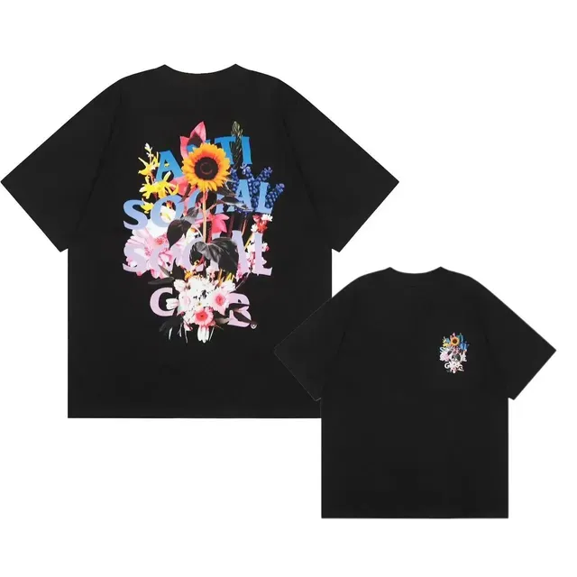 Anti Social Social Club Floral Graphic Tee Sunflower Bouquet