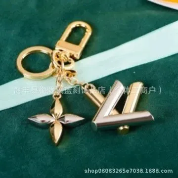 Louis Vuitton LV Logo Keychain Metallic