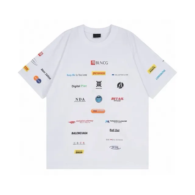 Graphic Print T-Shirt Multi-Logo Collage