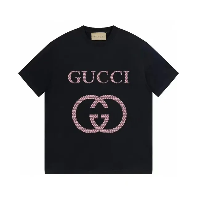 Gucci GG Logo T-Shirt Pink Interlocking GG Print