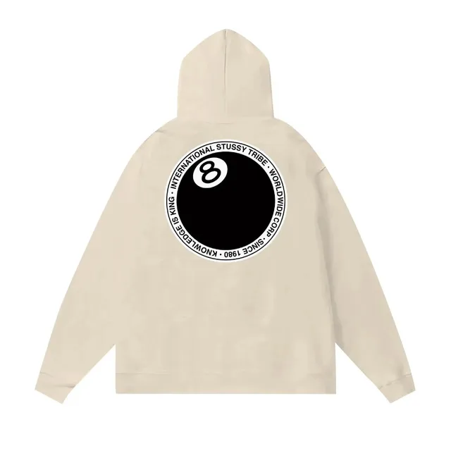 Stüssy × Corteiz Hooded Sweatshirt 8 Ball Graphic