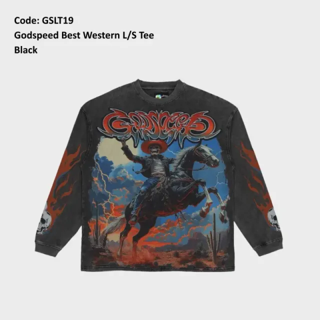 Gslt19 Godspeed Best Western L/S Tee Black