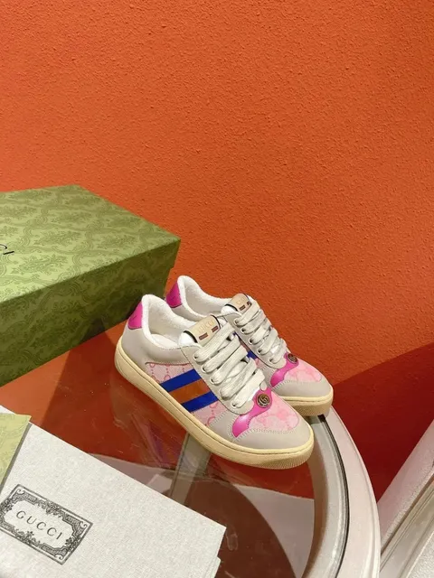Gucci Ace Web Stripe Pink GG Canvas