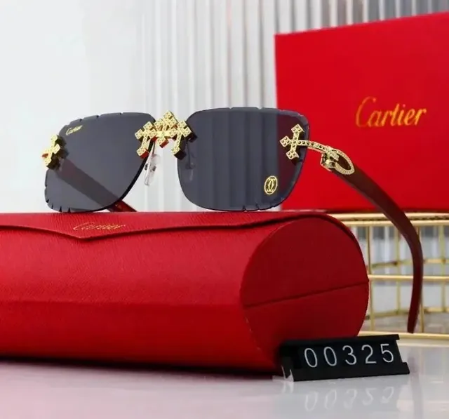 Cartier Sunglasses Cross-Embellished