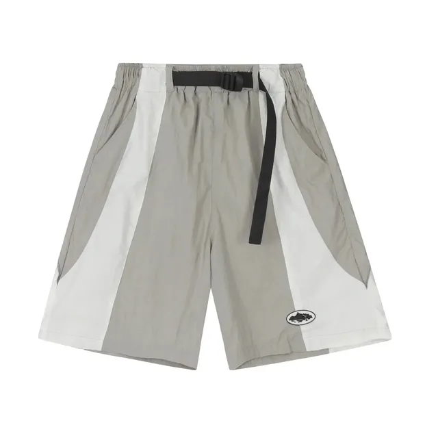 Stone Island Panelled Shorts Grey White Block