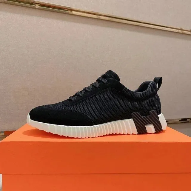 Hermès H-Stripes Sneaker Black and White
