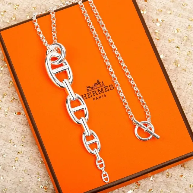 Hermès Chaine d'Ancre Necklace Silver