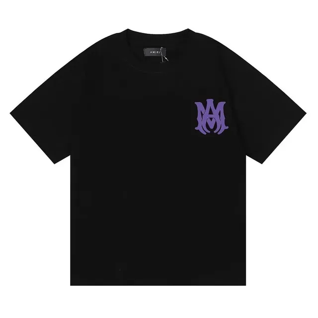 Amiri Logo Tee Purple Monogram