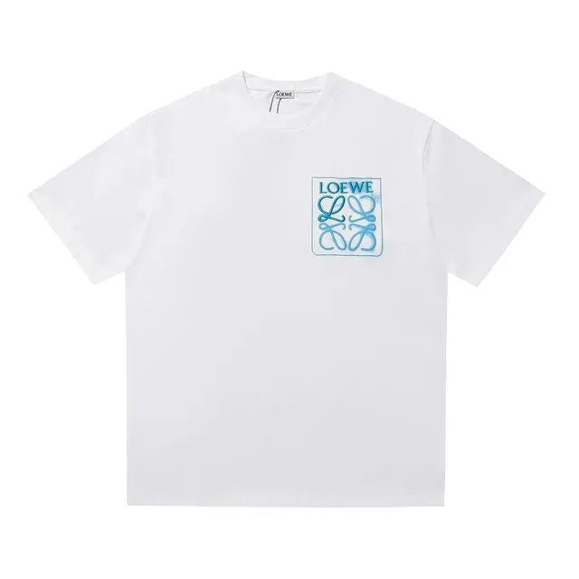 Loewe Logo T-Shirt Blue Logo Print