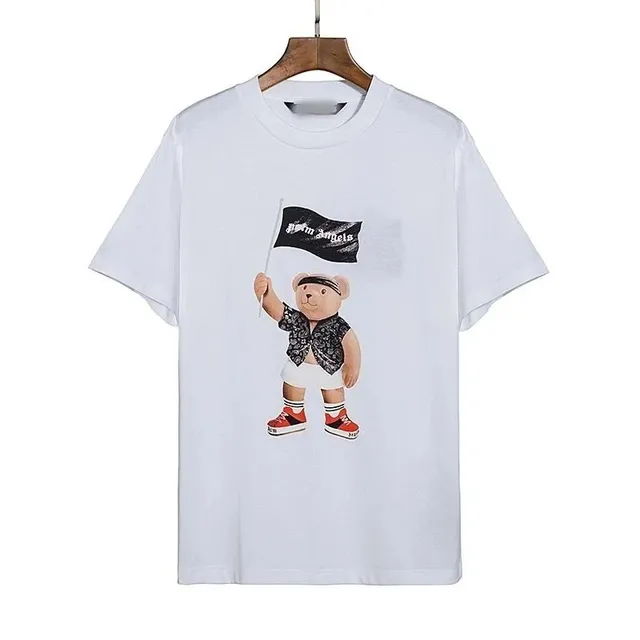 Palm Angels Graphic Tee Bear Flag Print