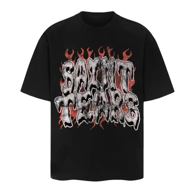 Saint Laurent Graphic T-Shirt Flame Logo