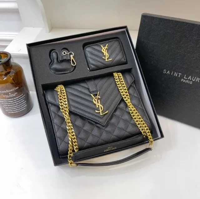 Saint Laurent Lou Lou Mini Quilted Leather with Gold Hardware