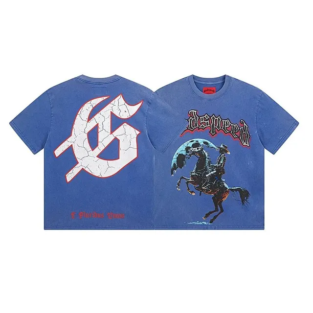 Desperado Graphic Tee Cracked Logo & Rider Print