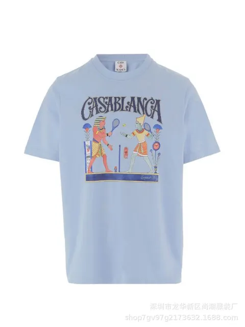 Casablanca Graphic Tee Egyptian Tennis Print