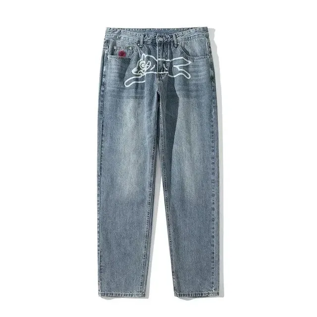 BAPE Jeans Shark Outline Embroidery