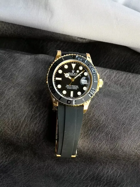 Rolex Yacht-Master Black Dial with Gold Case