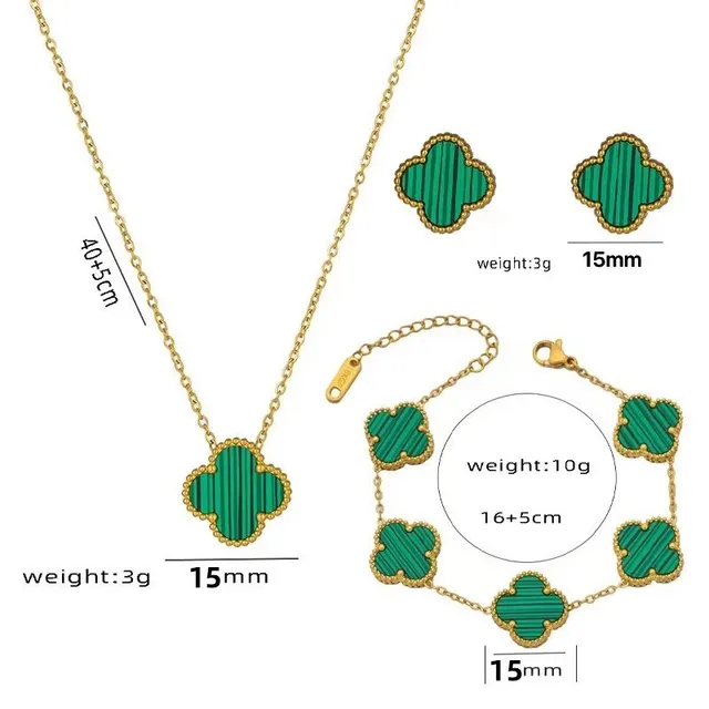 913-1三件套 1.5CM 绿贝