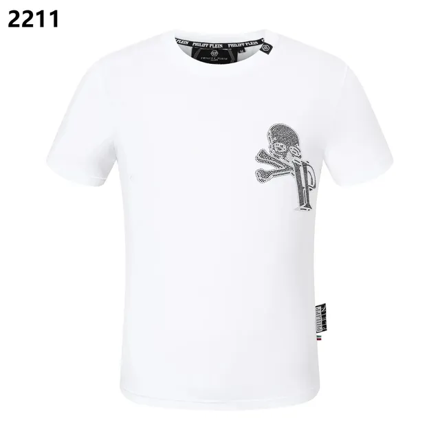 Philipp Plein Skull Logo T-Shirt Crystal Skull