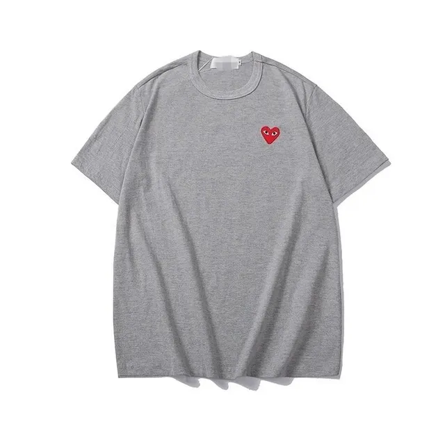 Comme des Garçons Heart Logo Tee Red Heart Embroidery