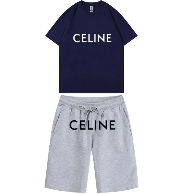 Celine Logo Set Navy and Grey
