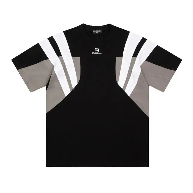 黑灰拼白条002