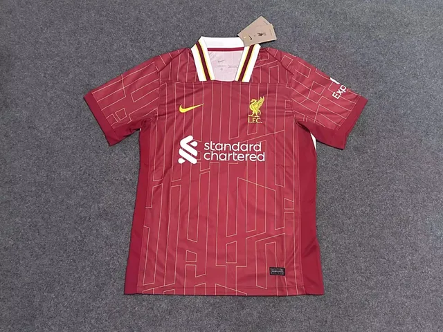 Nike Liverpool Home Jersey Geometric Pattern
