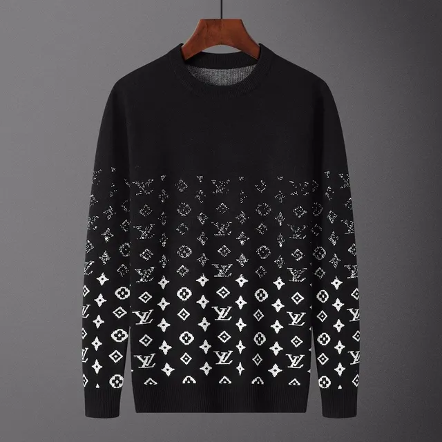 Louis Vuitton Monogram Knit Sweater Black and White