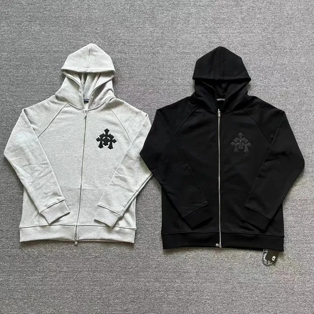 Chrome Hearts Zip-Up Hoodie Cross Logo