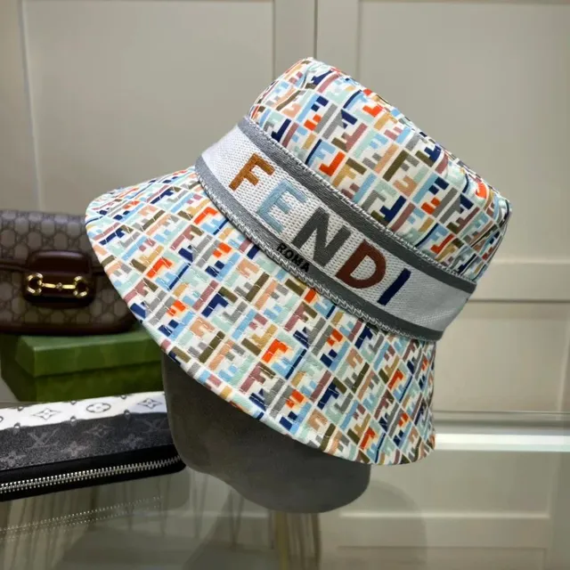 Fendi Bucket Hat FF Logo Print