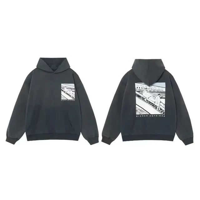 Richard Mille Hooded Sweatshirt RICHES DÉFINIES Print