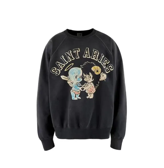 Saint Laurent Crewneck Sweatshirt Saint Aries Graphic