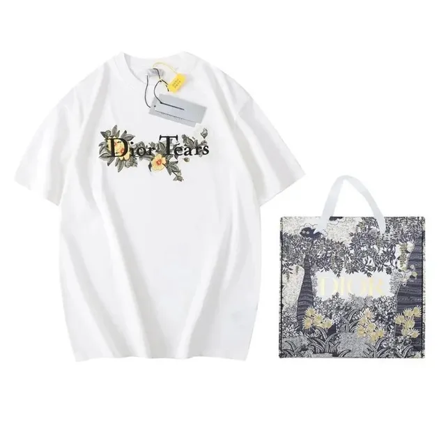 T-Shirt Dior Tears Floral Embroidery