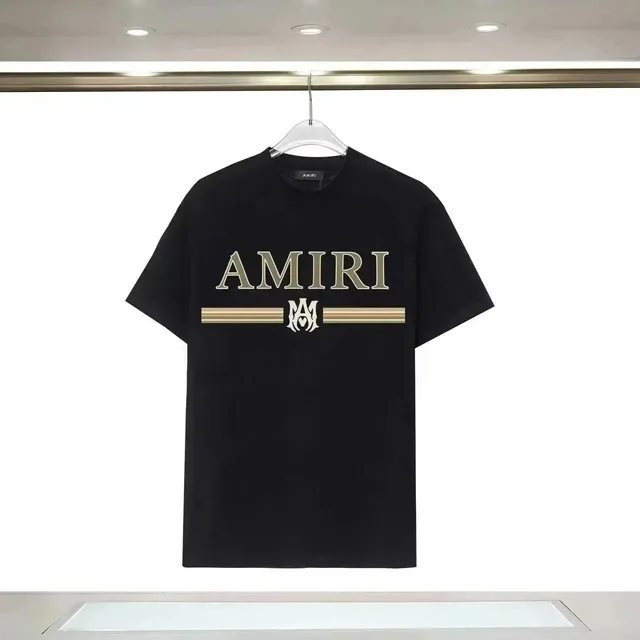 Amiri Logo T-Shirt Gold Bar Logo