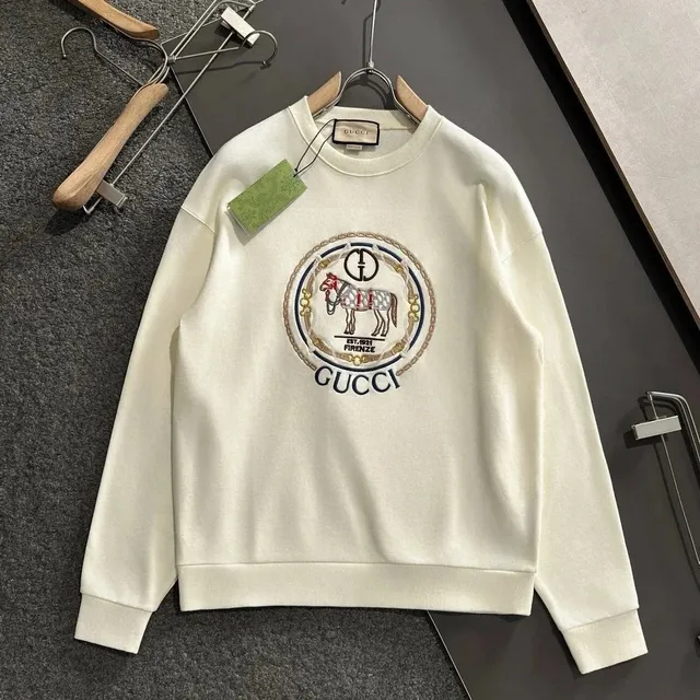 Gucci Embroidered Crewneck Sweatshirt Horse Motif