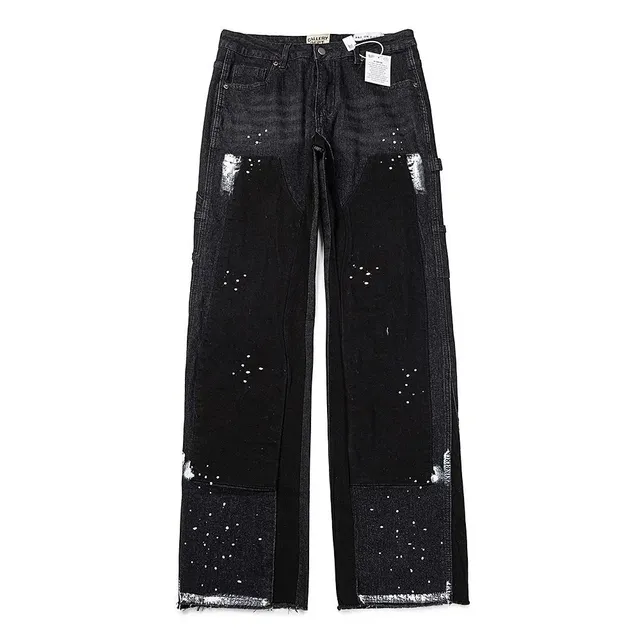 Gallery Dept. Paint Splatter Jeans Black with White Splatter