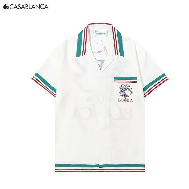 Casablanca Camp Collar Shirt Italian Stripe