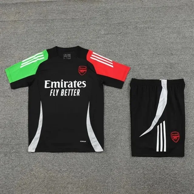Adidas Arsenal Training Kit Black with Green and Red Sleeves