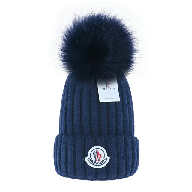 Moncler Pom-Pom Beanie Ribbed Knit with Fur Pom