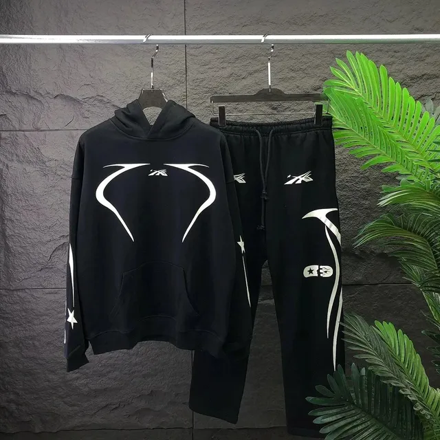 Reebok Hoodie and Joggers Set Graphic Print