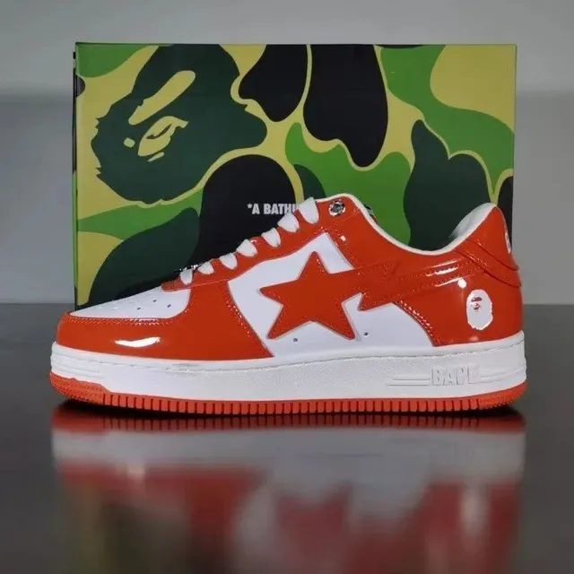 BAPE Shark Orange Patent