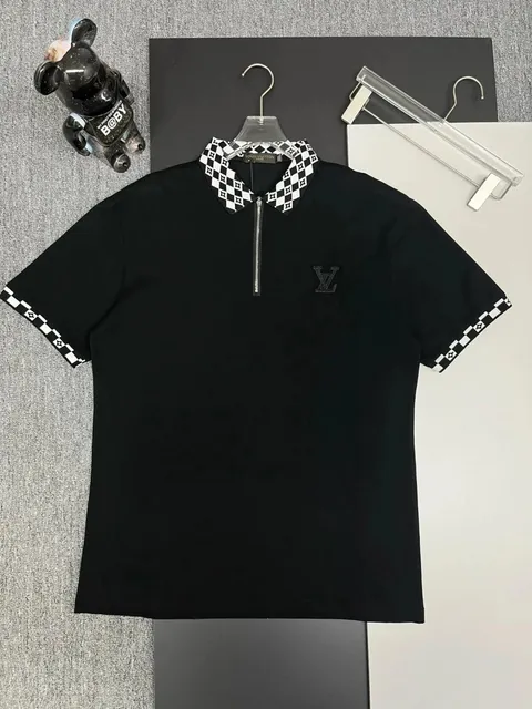 Louis Vuitton Polo Shirt Checkerboard Collar and Cuffs
