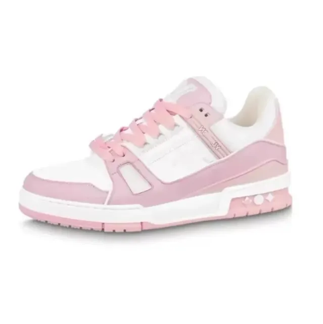 Louis Vuitton LV Trainer Pastel Pink and White