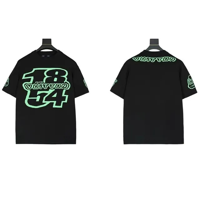 Louis Vuitton Graphic T-Shirt Neon Green Logo Print