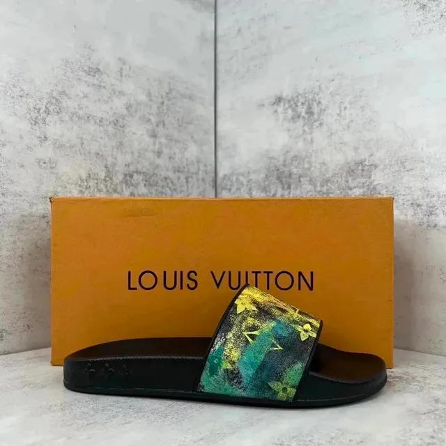 Louis Vuitton Slide Sandal Monogram Canvas Print