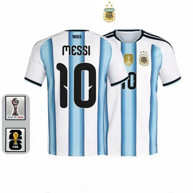 Argentina home jersey, number 10, with captain's armband