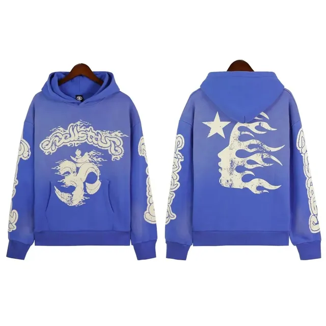 Hellstar Oversized Hoodie Om Symbol Flame Print