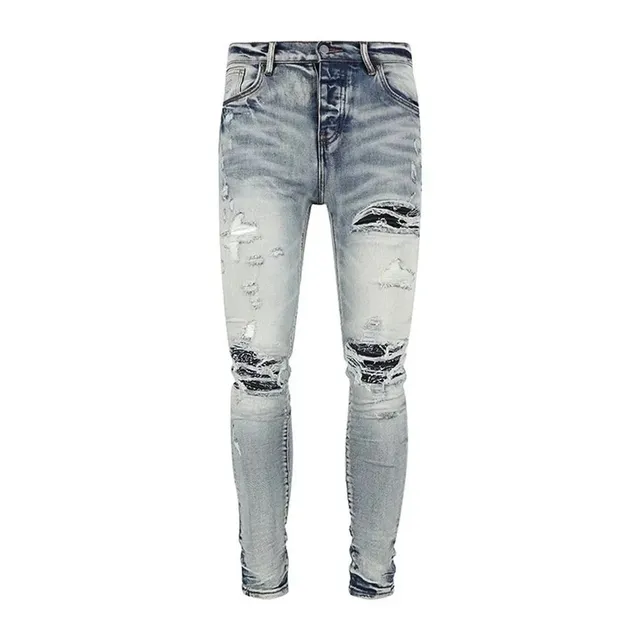 Distressed Skinny Jeans Light Wash Ripped