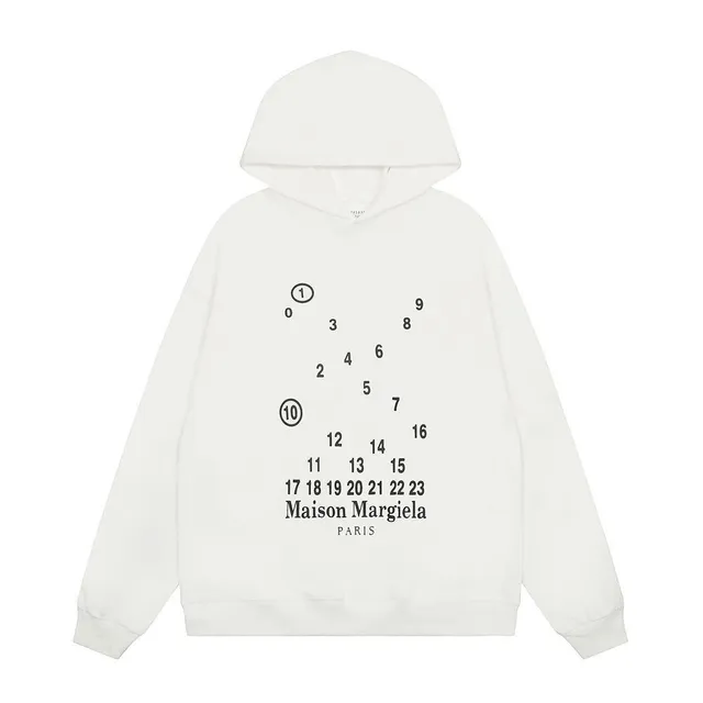 Maison Margiela Hooded Sweatshirt Number Grid Print