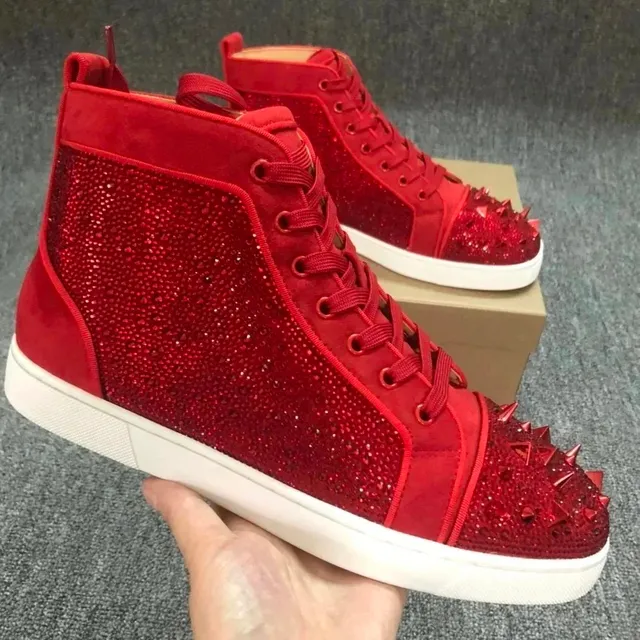 Christian Louboutin Louis Junior Crystal-Embellished Spike